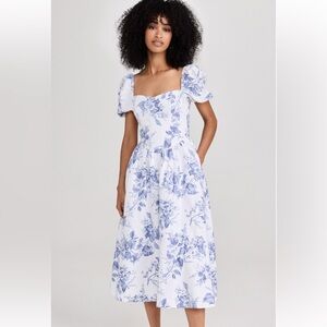 Reformation Davila Linen Midi Dress SIZE 12